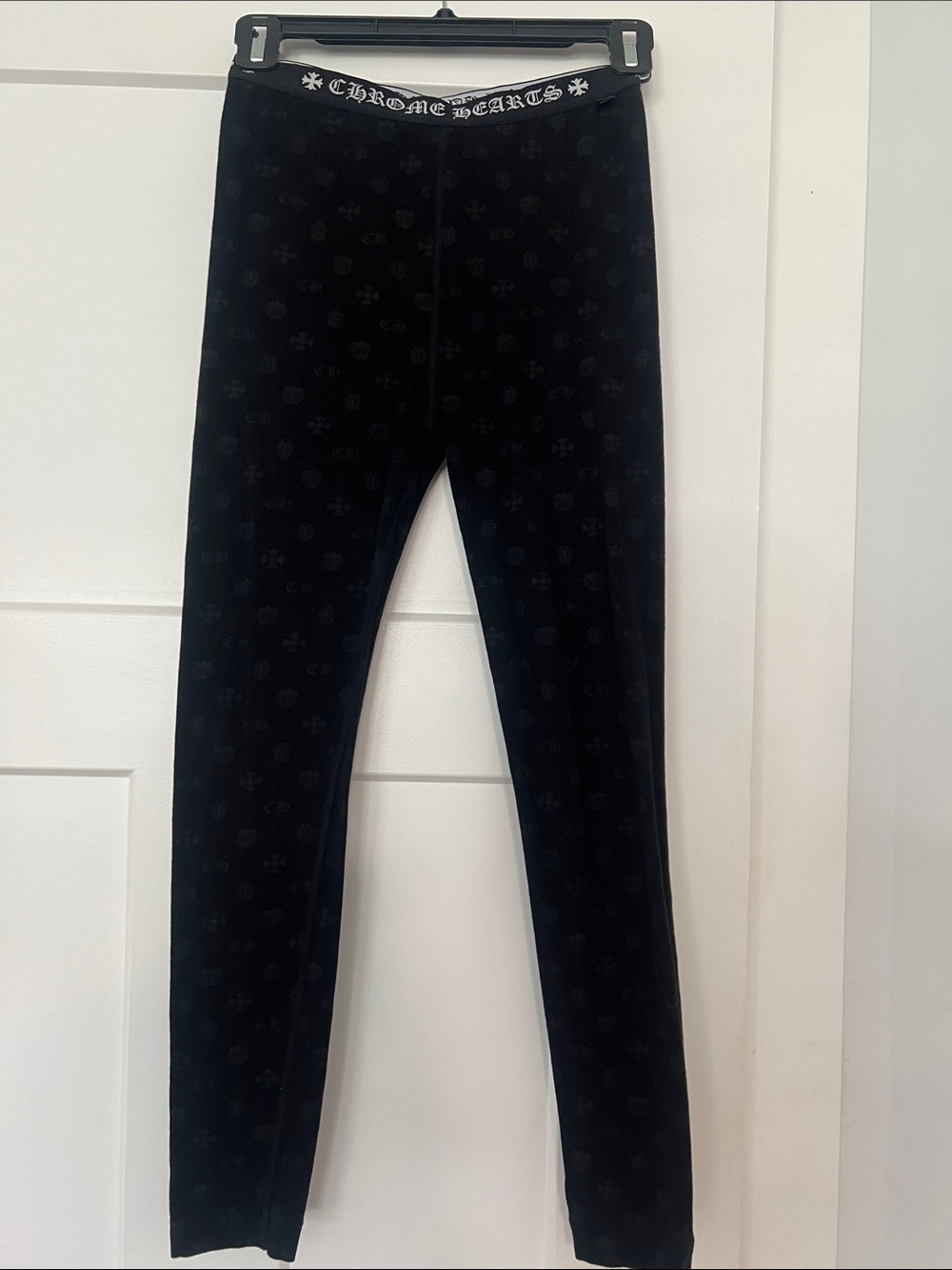 Chrome Hearts Black Logo Leggings
